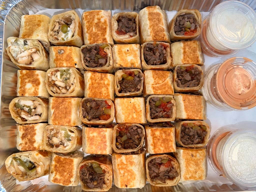 Assorted shawarma wraps tray